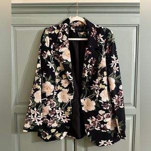 Jasmine & Juliana Black Floral Blazer